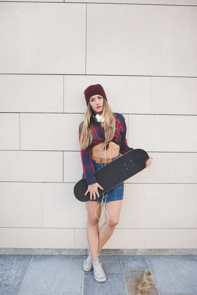 woman model skater posing - Photo, Image
