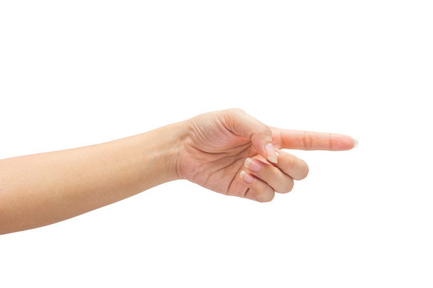 γυναικείο χέρι για το απομονωθεί σε λευκό φόντο - Φωτογραφία, εικόνα