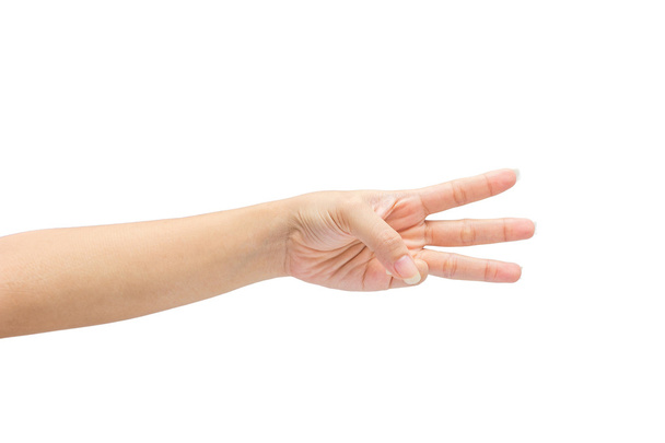 mano femminile sull'isolato su sfondo bianco
 - Foto, immagini