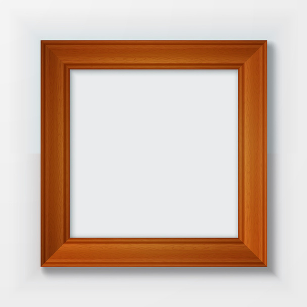 Klasický dřevěný rám izolovaný na bílém pozadí - Vektor, obrázek