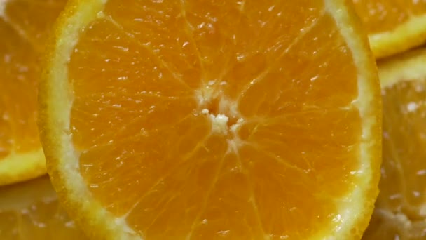 Μακροεντολή στριφογύρισμα πορτοκαλί φρούτα - Πλάνα, βίντεο