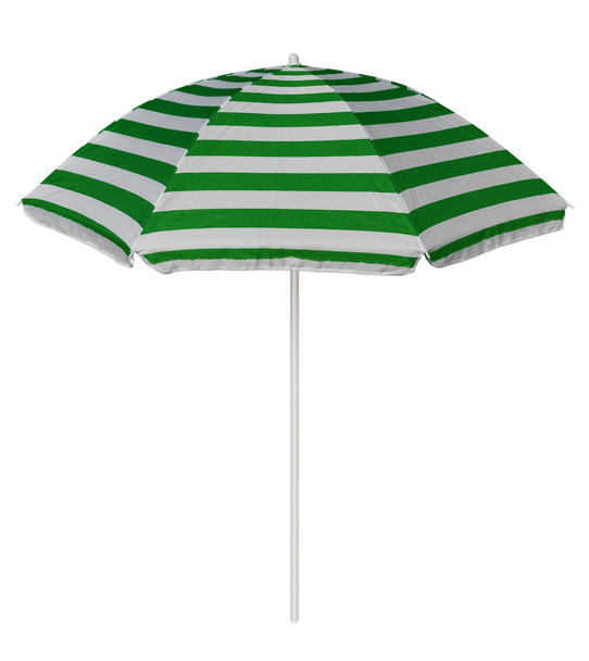 Beach striped umbrella - green - Photo, Image