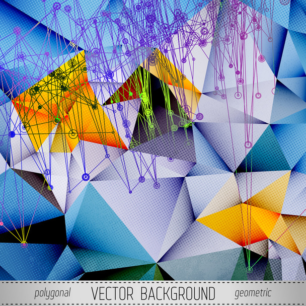 Polygonal Textured Vector Background.  - Vektor, kép