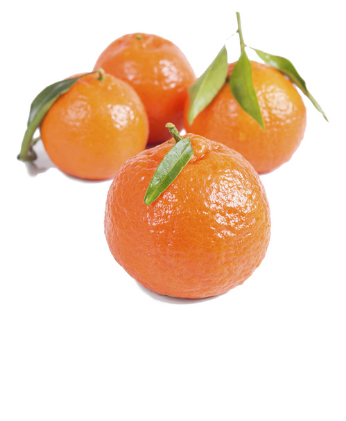 mandarinky na bílém izolát. Plody. Oranžová. Listy mandarinky.. - Fotografie, Obrázek