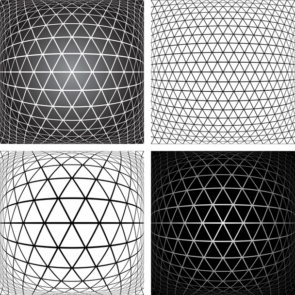 Schemi impostati. Texture reticolate geometriche 3D
. - Vettoriali, immagini