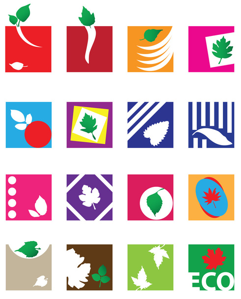 Ökológiai szimbólumok - Vektor, kép