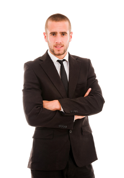 Portrait of a young business man isolated on white background. - Fotografie, Obrázek