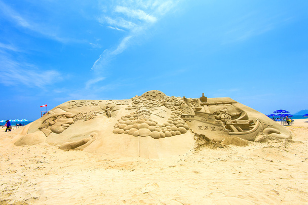 BUSAN, SOUTH KOREA - JUNE 1: Sand sculptures - Photo, image