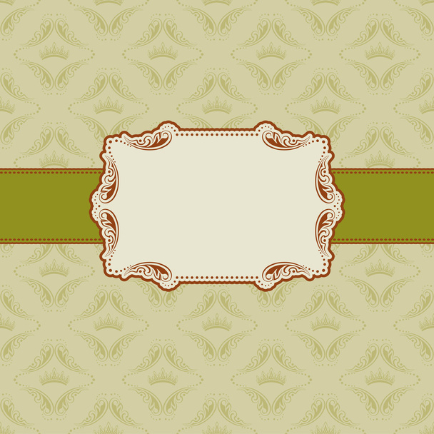 Template frame design for greeting card . - Vector, afbeelding