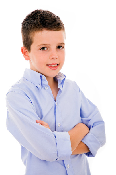 Portrait of adorable young boy looking at camera - Foto, Imagem