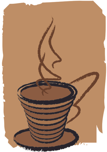 Kahve Saati - Vektör, Görsel
