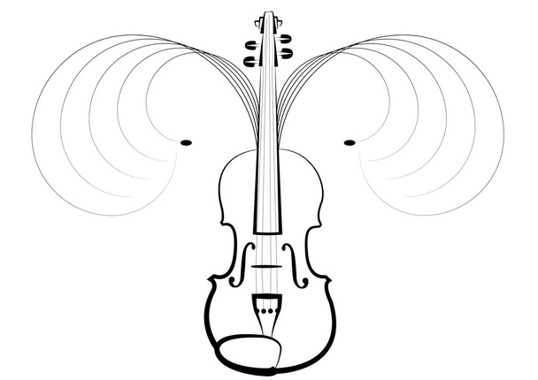 Símbolo violín
 - Vector, imagen