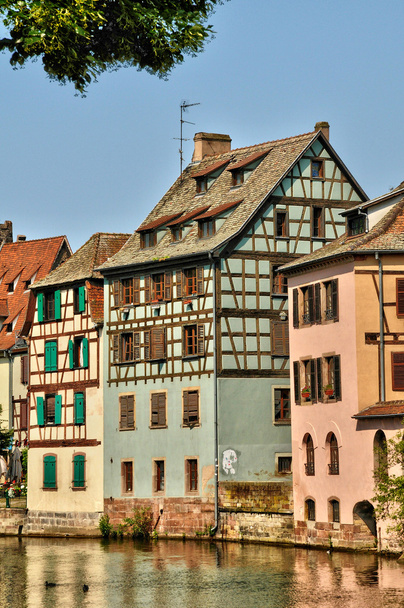 régi házak, a kerület a La Petite France Strasbourgban - Fotó, kép