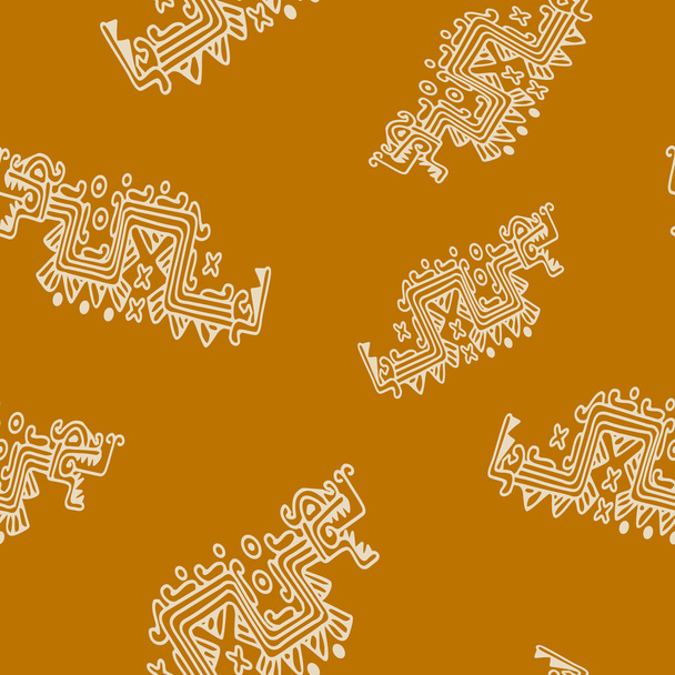 Naadloze patroon met Amerikaanse Indianen kunst en etnische versieringen - Vector, afbeelding