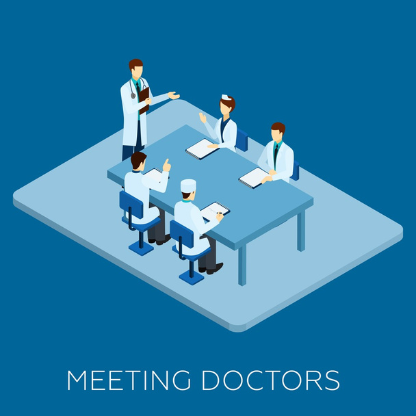 Doctor Meeting Concept - Vector, Image