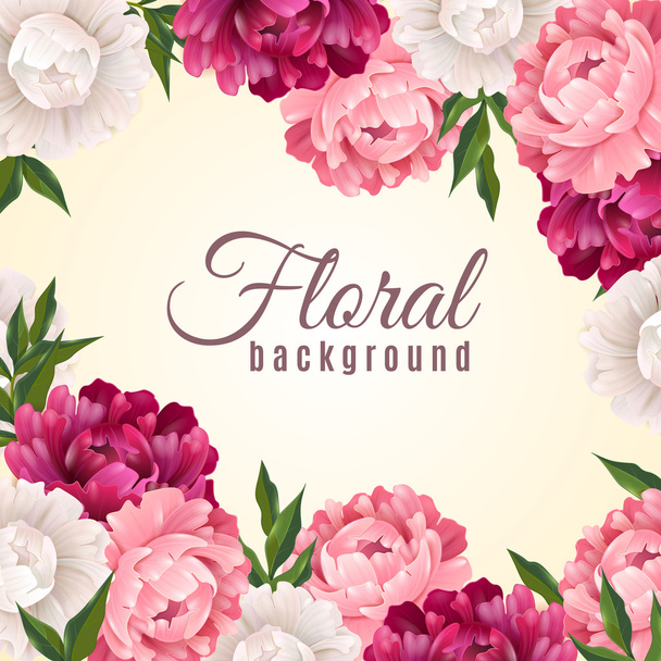 Floral Realistic Background - Vector, Image