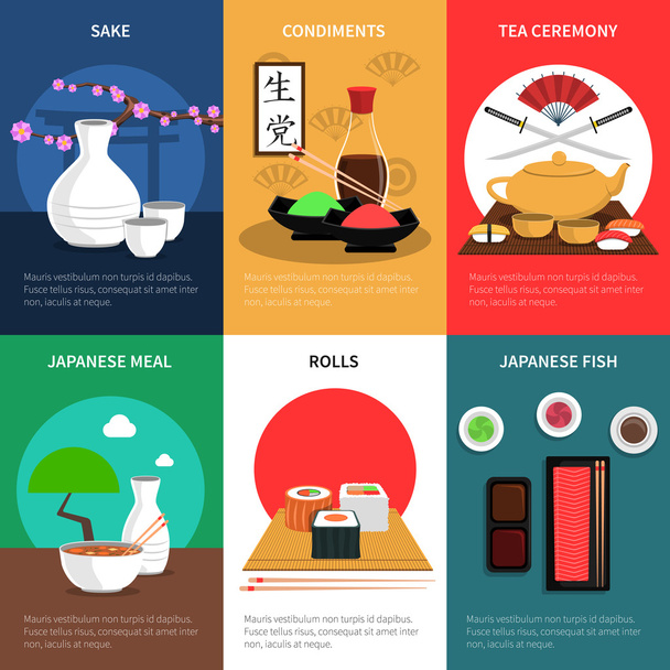 Set di mini poster di sushi
 - Vettoriali, immagini