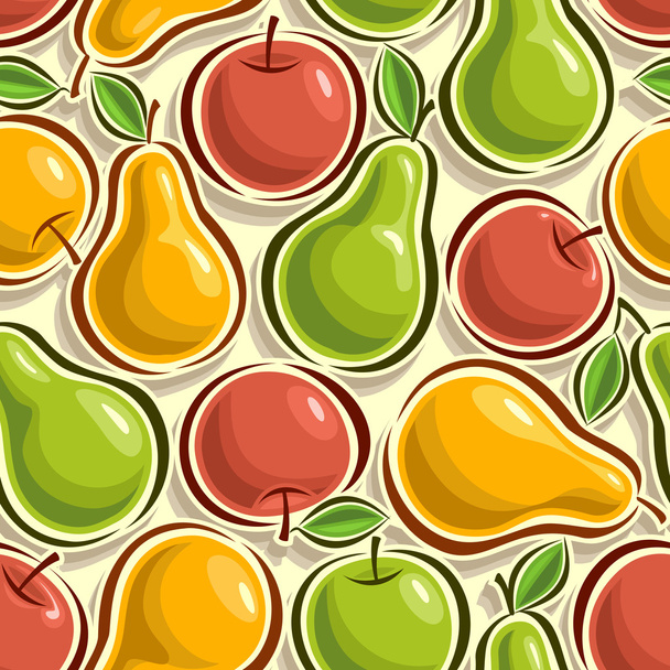 Abstract image of apples and pears - Vector, Image