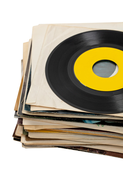 古いビニール レコード - 写真・画像