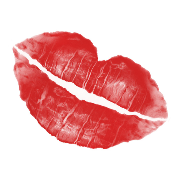 Rote Lippen küssen - Foto, Bild