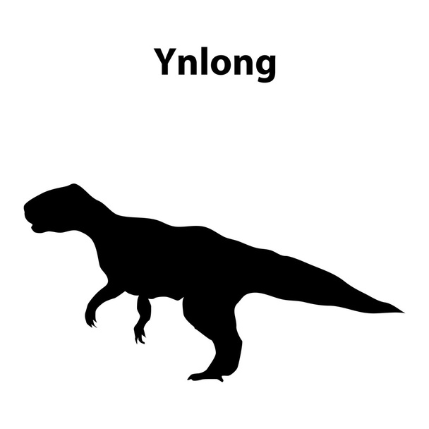 Ynlong dinosaur silhouette - Vector, Image