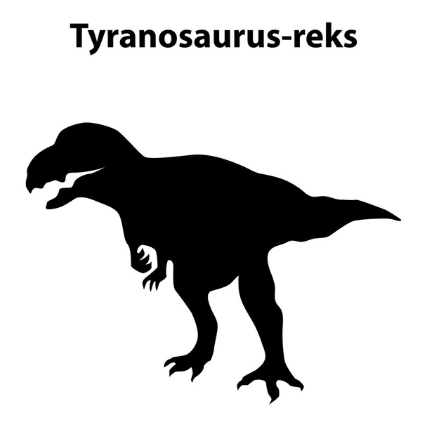 Turanosaurus-Ρεκς δεινόσαυρος σιλουέτα - Διάνυσμα, εικόνα