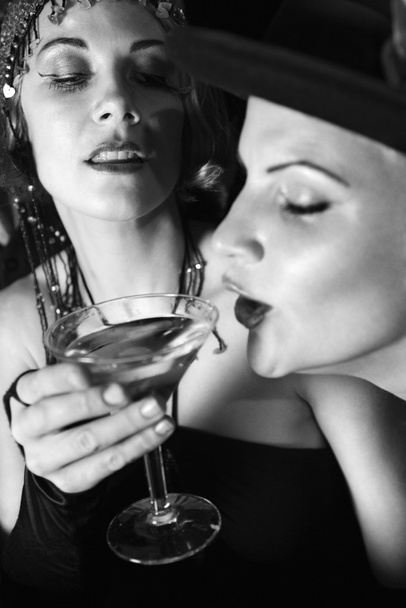 Women drinking alcohol. - Φωτογραφία, εικόνα