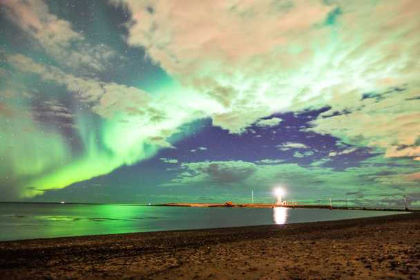 Aurora Borealis in IJsland - Foto, afbeelding