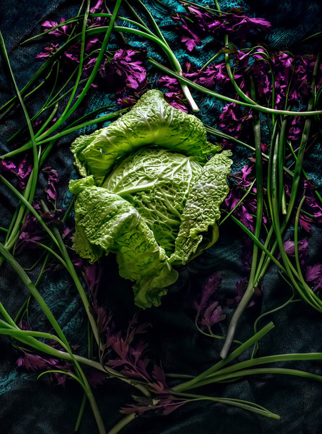 Cabbage and vegetables - Photo, Image