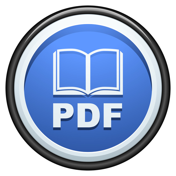 PDF Book button sign - Vector, Image
