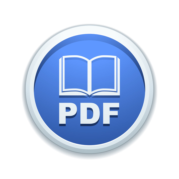 Książki PDF przycisk znak - Wektor, obraz