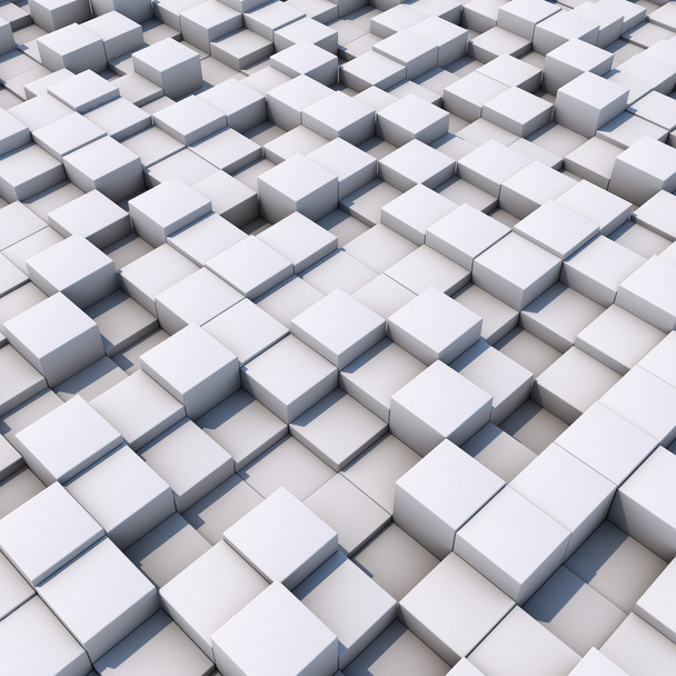 Abstract 3D white cubes surface background. - Photo, Image