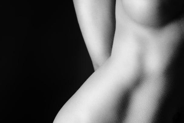 Naked woman breast and hip - Foto, afbeelding