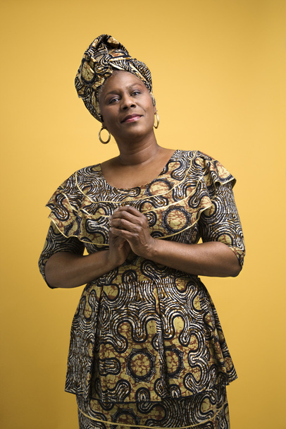 Woman in African dress. - Fotoğraf, Görsel