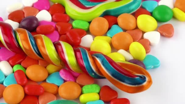 Sladkosti, sladké želé lízátko a lahodné cukru dezert - Záběry, video