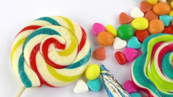 Słodka galaretka cukierkowa Lolly i pyszny deser cukru - Materiał filmowy, wideo
