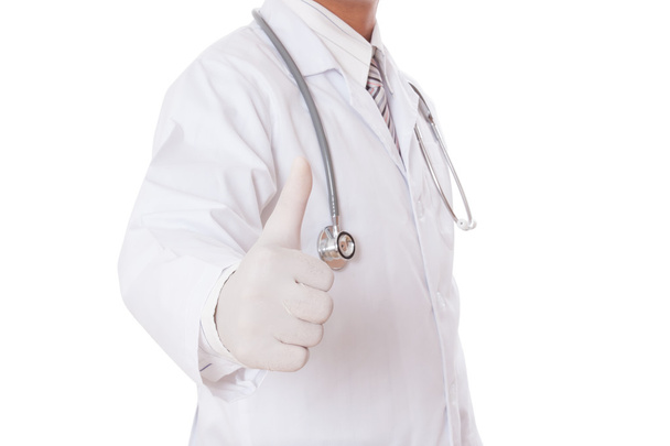 doctor showing thumb up - Fotó, kép