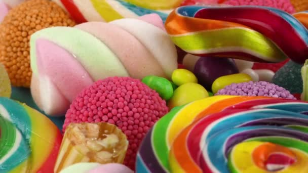 Dolce caramella dolce gelatina Lolly e delizioso dessert di zucchero
 - Filmati, video