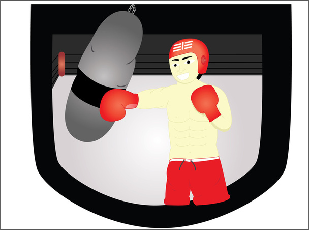 a boxer ember - Vektor, kép