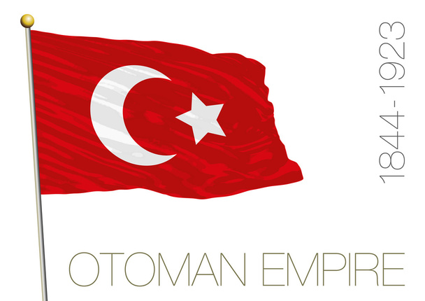 Osmanlı İmparatorluğu tarihi bayrak - Vektör, Görsel