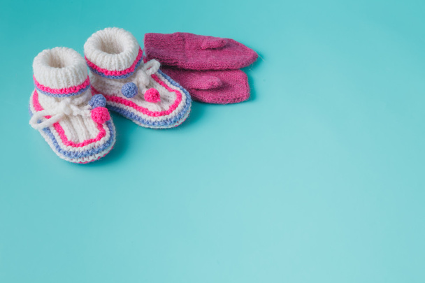 Winter baby newborn announcement - Foto, Imagem