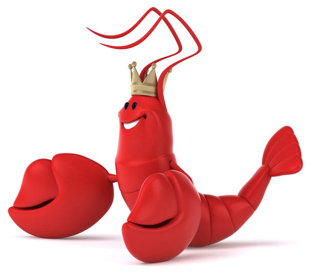 Fun cartoon lobster - Valokuva, kuva