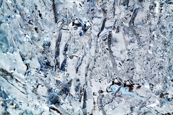 transparante ijs blauw kleur - Foto, afbeelding