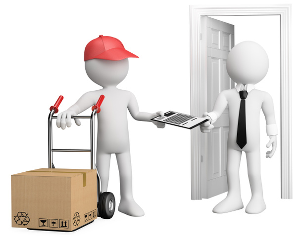 3D worker delivering a package - Photo, Image