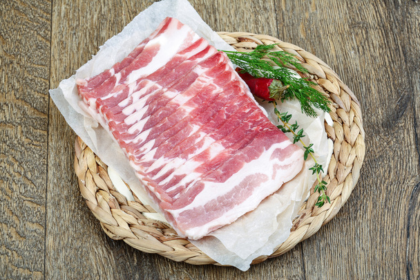 Raw sliced bacon - Photo, Image