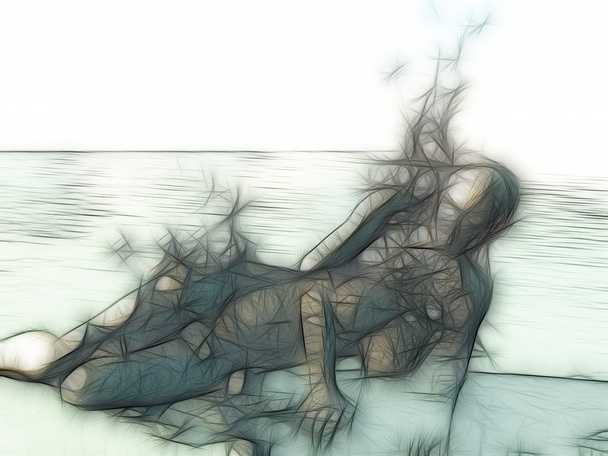shatter ludzkiego ciała w 3d oprogramowanie - Zdjęcie, obraz