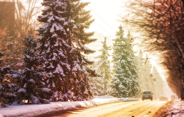 Kış yol şehir - Fotoğraf, Görsel