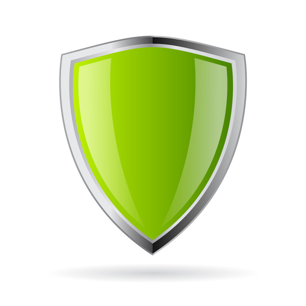 Green shield icon - ベクター画像