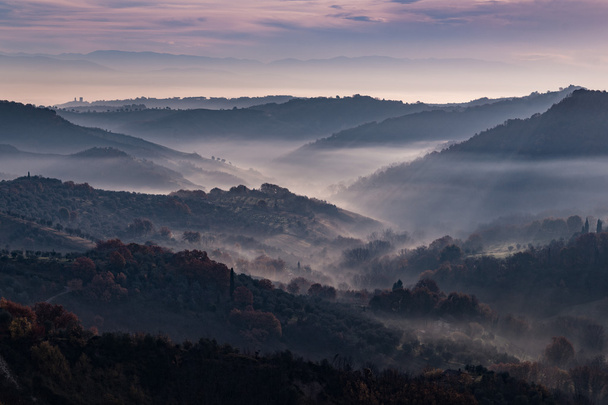 Bílá mlha v horách - Fotografie, Obrázek