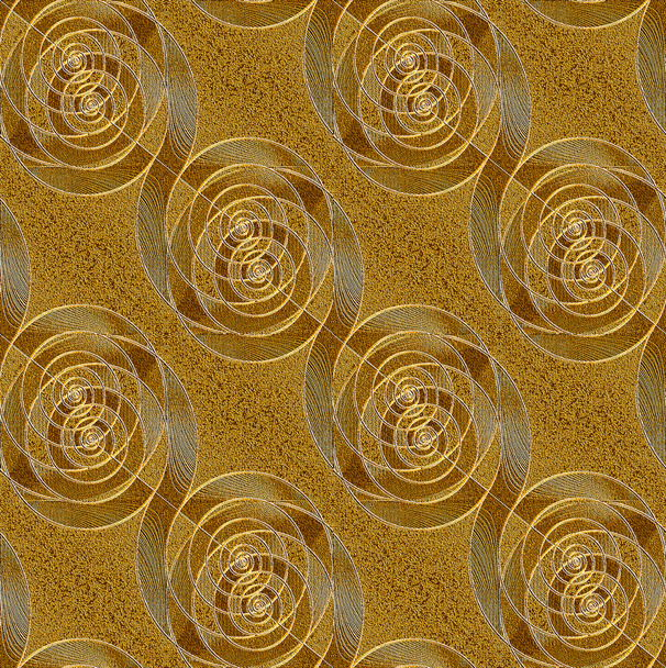 Seamless elegant sprial pattern gold silver - Zdjęcie, obraz